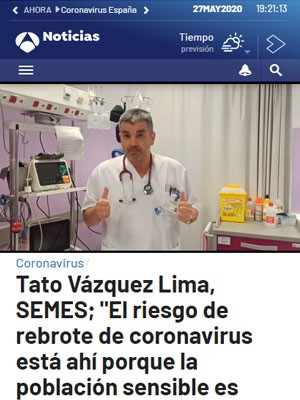 Tato Vázquez Lima, SEMES; "El riesgo de rebrote de coronavirus está ahí porque la población sensible es muy elevada"