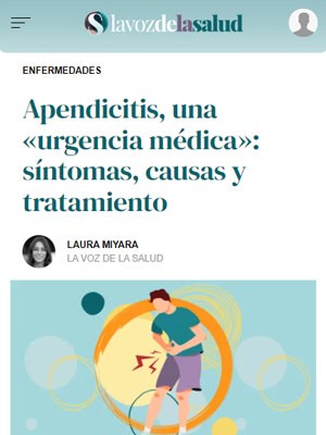 Apendicitis, una «urgencia médica»: síntomas, causas y tratamiento