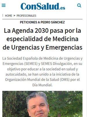 La Agenda 2030 pasa por la especialidad de Medicina de Urgencias y Emergencias