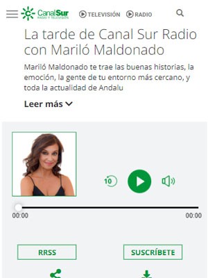 Amparo Fernández en La tarde de Canal Sur Radio