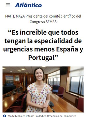 “Es increíble que todos tengan la especialidad de urgencias menos España y Portugal”