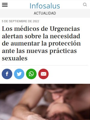 Los médicos de Urgencias alertan sobre la necesidad de aumentar la protección ante las nuevas prácticas sexuales