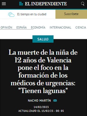 La muerte de la niña de 12 años de Valencia pone el foco en la formación de los médicos de urgencias: "Tienen lagunas"