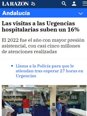 Las visitas a las Urgencias hospitalarias suben un 16%