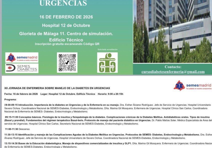 XII Jornada de Enfermería sobre Manejo de la Diabetes en Urgencias