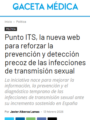 Punto ITS, la nueva web para reforzar la prevención y detección precoz de las infecciones de transmisión sexual