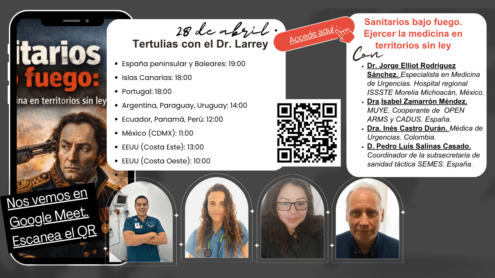Tertulias del Dr. Larrey : Sanitarios bajo fuego. Ejercer la medicina en territorios sin ley