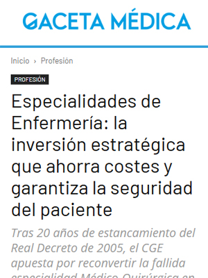 Especialidades de Enfermería: la inversión estratégica que ahorra costes y garantiza la seguridad del paciente