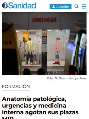 Anatomía patológica, urgencias y medicina interna agotan sus plazas MIR