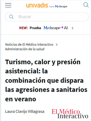 Turismo, calor y presión asistencial: la combinación que dispara las agresiones a sanitarios en verano