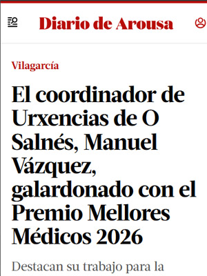 el-coordinador-de-urxencias-de-o-salnes-manuel-vazquez-galardonado-con-el-premio-mellores-medicos El coordinador de Urxencias de O Salnés, Manuel Vázquez, galardonado con el Premio Mellores Médicos 2026