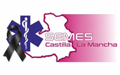 Logo SEMES Castilla-La Mancha de luto SEMES Castilla-La Mancha traslada su solidaridad a las personas afectadas por el accidente ferroviario de Urda y reconoce la labor de los equipos de emergencias